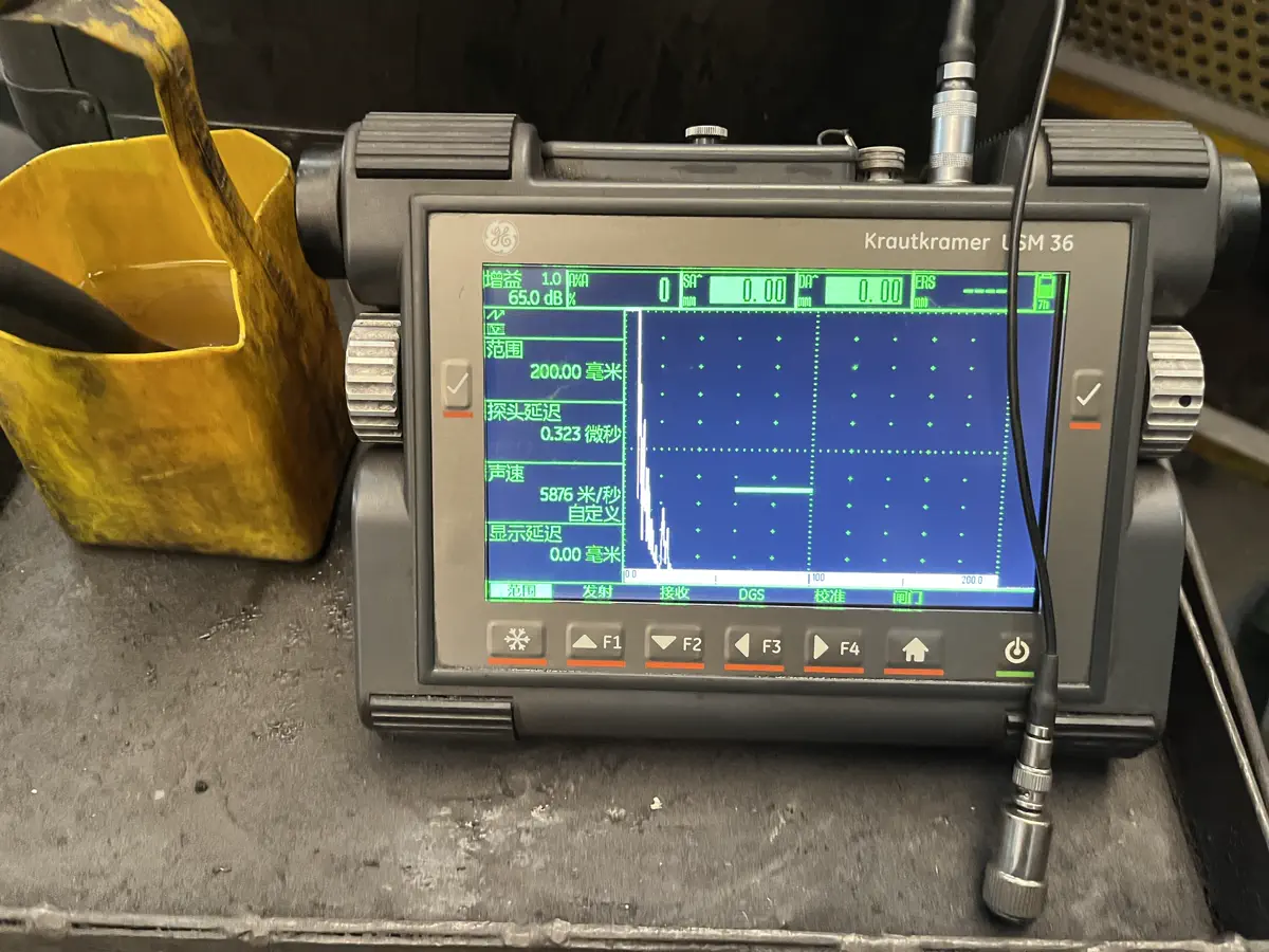 Engineer performing quality inspection
